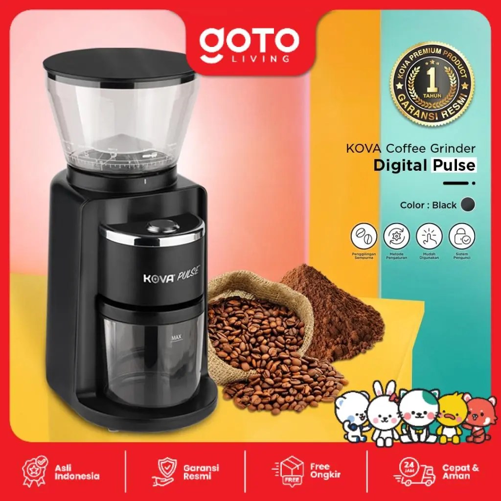 Kova [COD] Pulse Mesin Giling Biji Kopi Coffee Maker Grinder Machine Digital