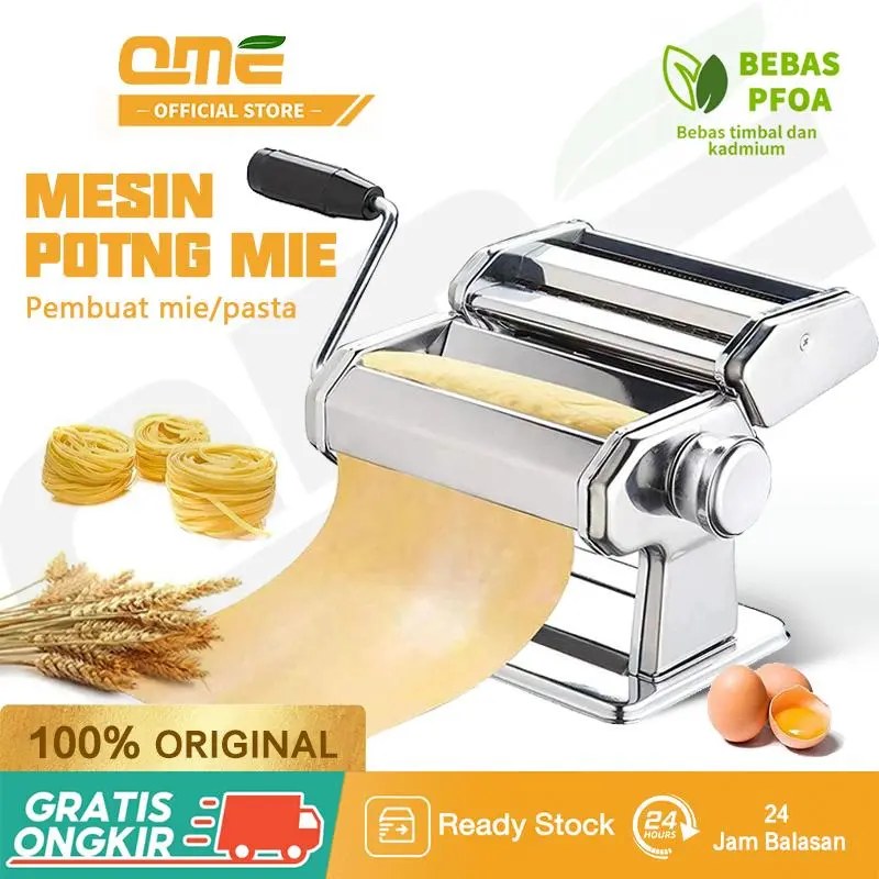 [EXCLUSIVE RAVITOZ] QME- Pasta Maker Atlas Qm-150 Gilingan Mie, Molen, Pangsit Cetakan Mie Penggiling Pencetak Pasta Kue Alat Mesin Pemotong Plastik Pizzaa