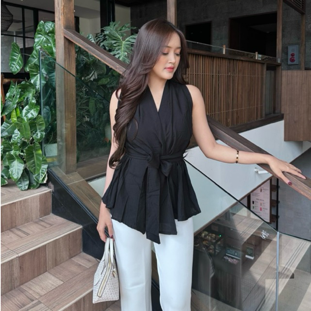 Yemimastuff - Lucy Top Linen Atasan Wanita