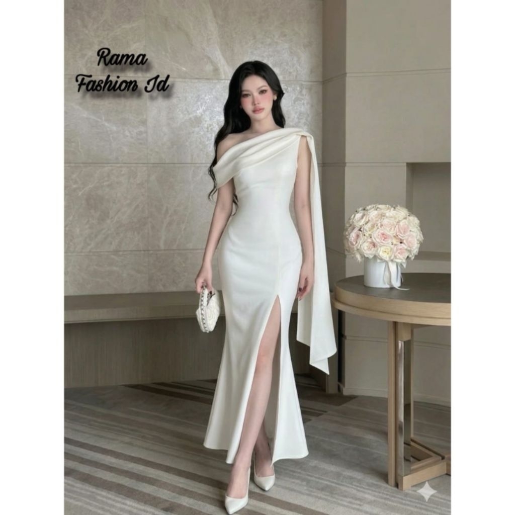 Xabrina Dress Bridesmaids Wanita Terbaru-Dress Elegant Wanita-Dress Scuba Premium-Dress Natalan Gereja-Dress Wanita Kekinian