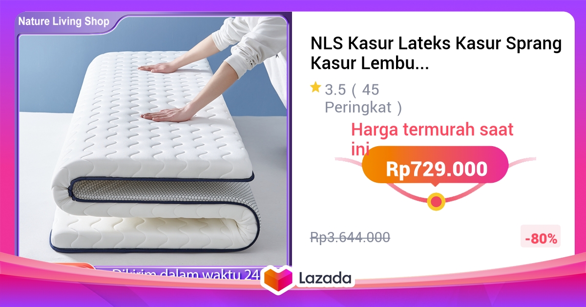 NLS Kasur Lateks Kasur Sprang Kasur Lembut Berkualitas Tinggi Ukuran