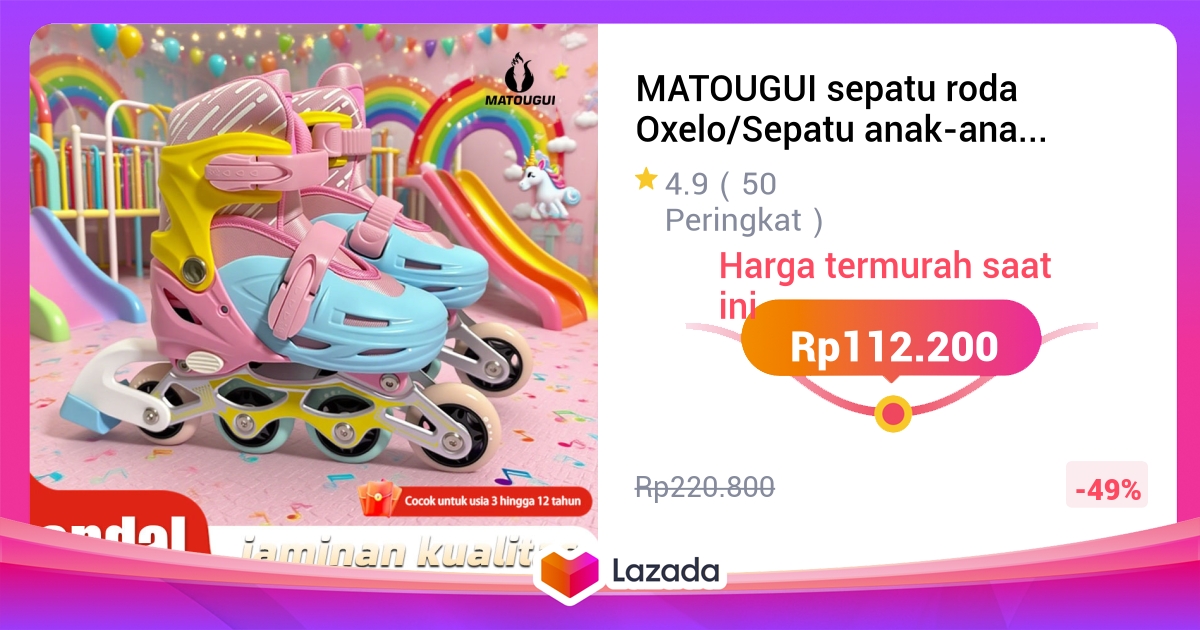 MATOUGUI sepatu roda Oxelo/Sepatu anak-anak terbaru tahun 2026 dengan lampu LED, lampu kedip/tidak licin/anti goyang/lnline skate/star/ukuran dapat disesuaikan/pu/gaya bajaj/mode skateboard