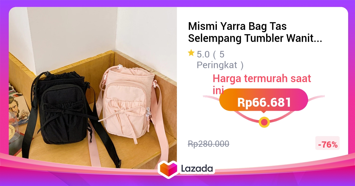 Mismi Yarra Bag Tas Selempang Tumbler Wanita Serbaguna Stylish Mini Sling Bag Perempuan Korea - 49Y