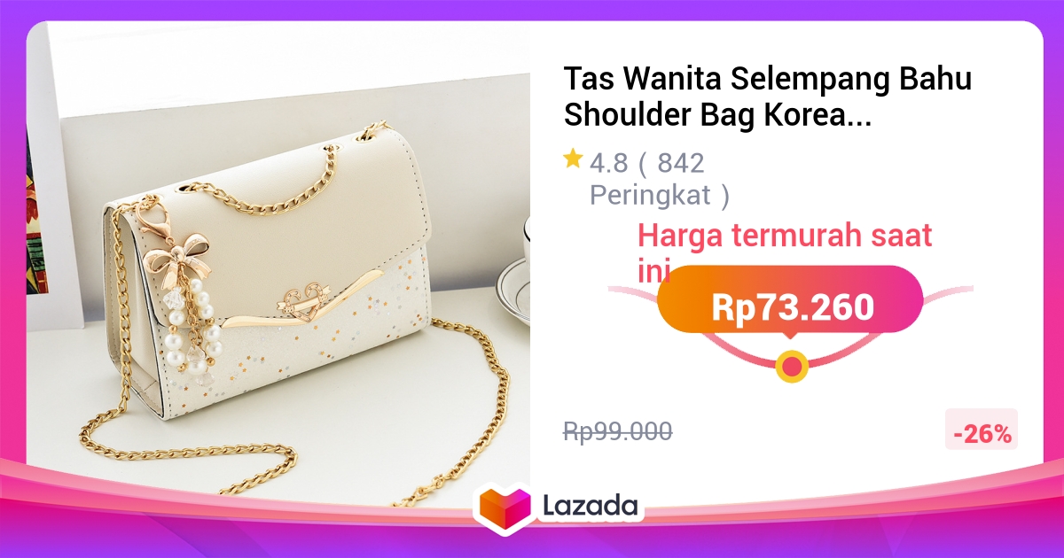 Tas Wanita Selempang Bahu Shoulder Bag Korean Style Sling Bag Wanita