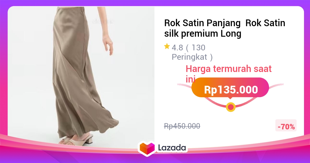 Rok Satin Panjang  Rok Satin silk premium Long
