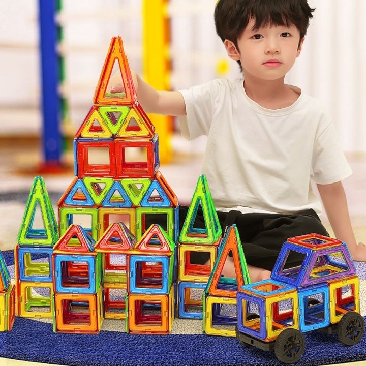 FUNToy Mainan Magnetic Block Mainan Keping Magnet Susun DIY Anak Mainan Magnet Anak Edukasi